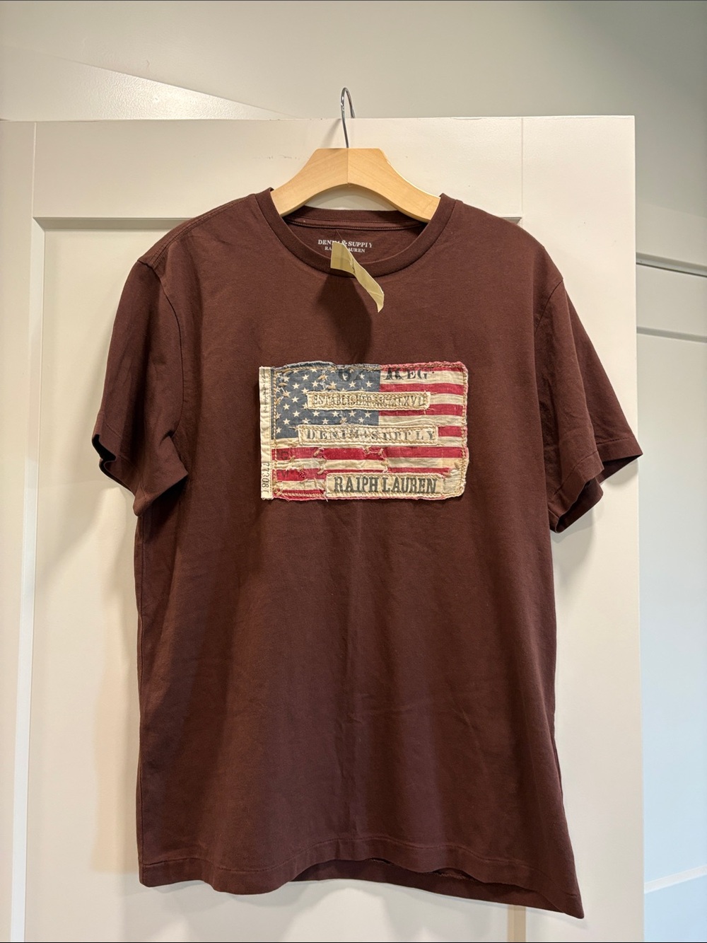 Ralph Lauren Denim & Supple Brown Cotton Tee Shirt—New With Tags!! Medium
